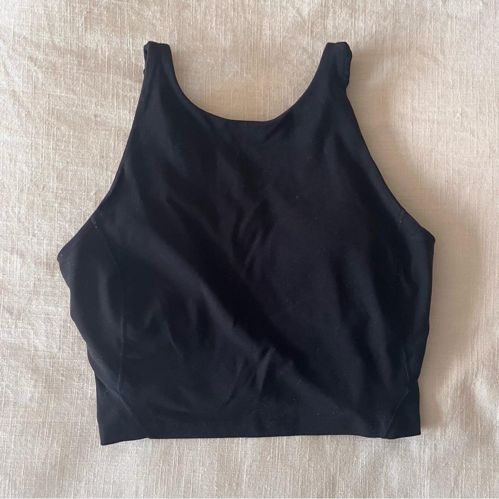 Lululemon Align High Neck Crop Tank - Black, size 10